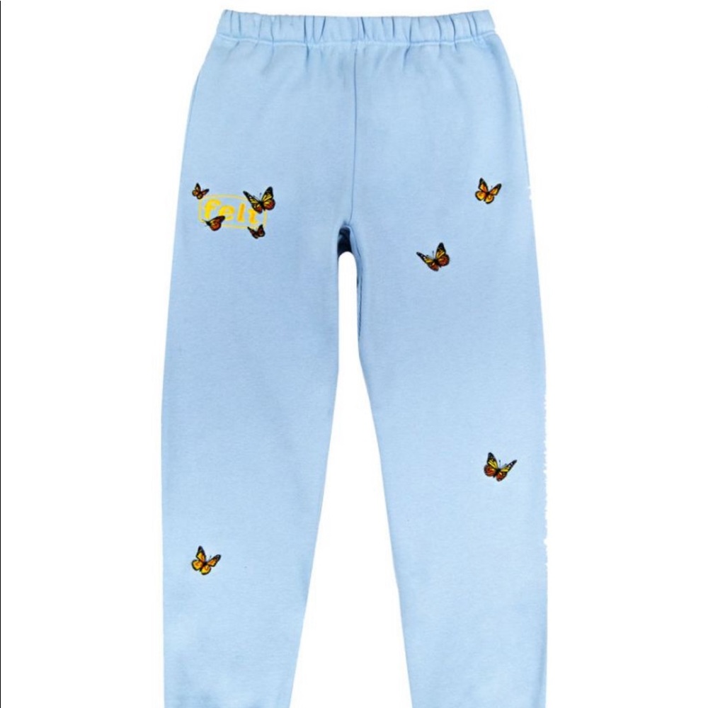 baby blue FELT sweatpants xs